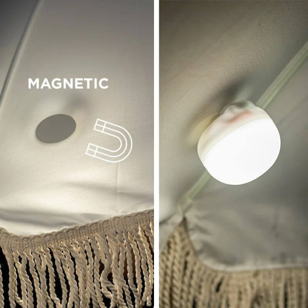 NewGarden BOMBILLA MINI CHERRY LED Mini Leuchthalbkugel, 3er-Pack, Akku, USB, Außen, dimmbar IP54