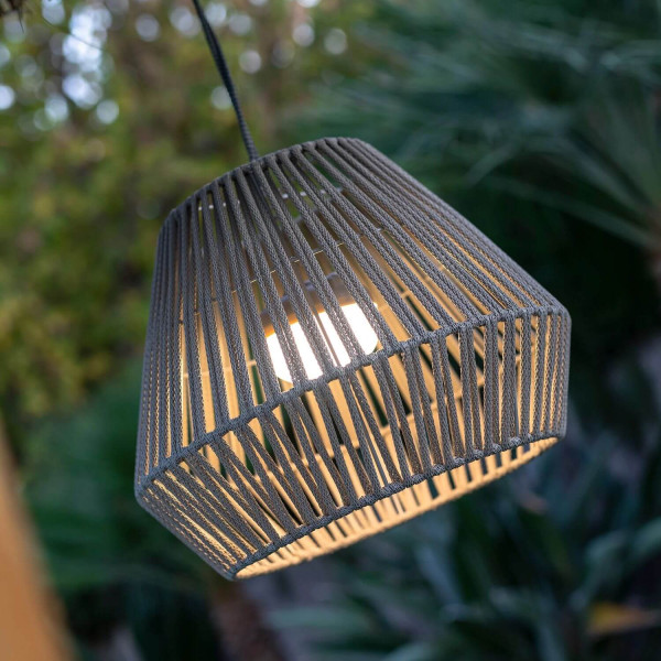 NewGarden CONTA LED Akku-Pendelleuchte, Outdoor, kabellos mit Fernbedienung, USB IP54