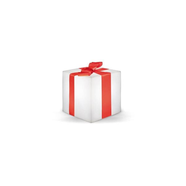 NewGarden GIFTY 40 LED Weinachts-Leuchtwürfel 40cm, Akku, Solar, Außen & Innen IP65