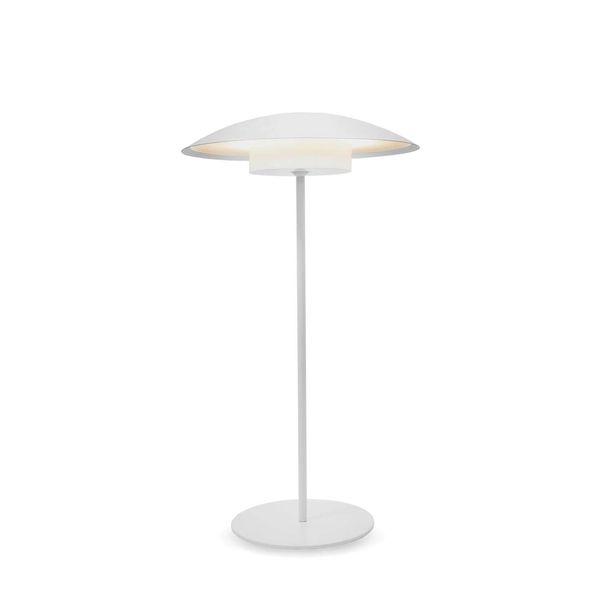 NewGarden SARDINIA 40 LED Akku-Tischlampe weiss, kabellos für Outdoor, Garten IP44