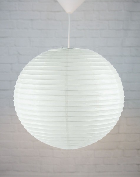 Niermann Papier-Pendelleuchte, Papierballon weiss