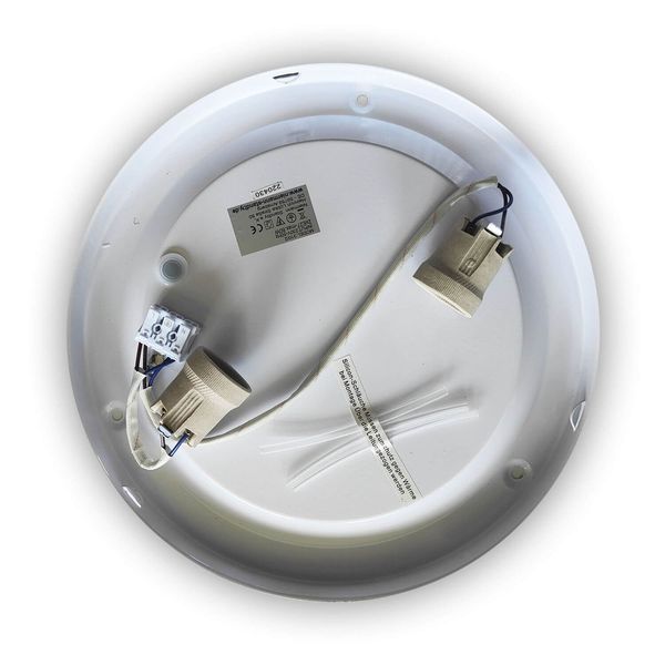 Niermann 2x E27 Deckenleuchte Alabaster-Glas, Chrom, 40cm, HF Sensor, Made in Germany