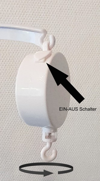Niermann Mobilehalter zum Schrauben mit Spieluhr Weiß