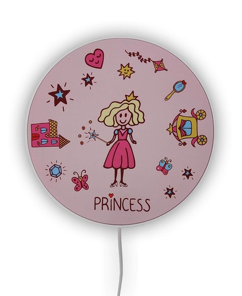 Niermann Prinzessin Wandleuchte E14 Weiß,Rosa Made in Germany