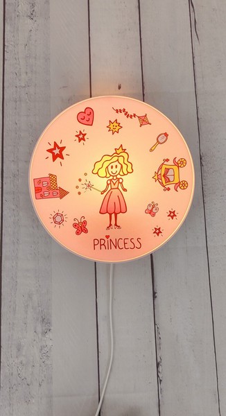 Niermann Prinzessin Wandleuchte E14 Weiß,Rosa Made in Germany