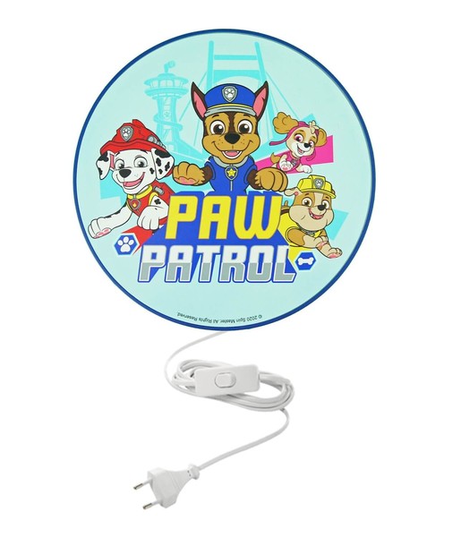 Niermann Paw Patrol Wandleuchte E14 Blau, Multicolor Made in Germany