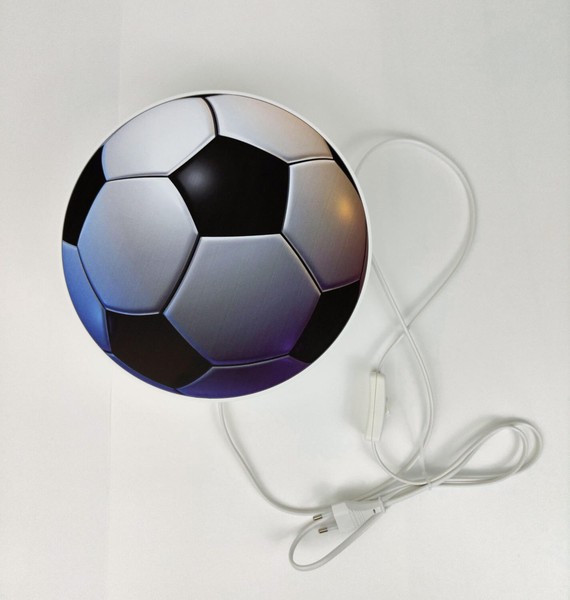Niermann Fußball Wandleuchte E14 Weiß, Schwarz Made in Germany