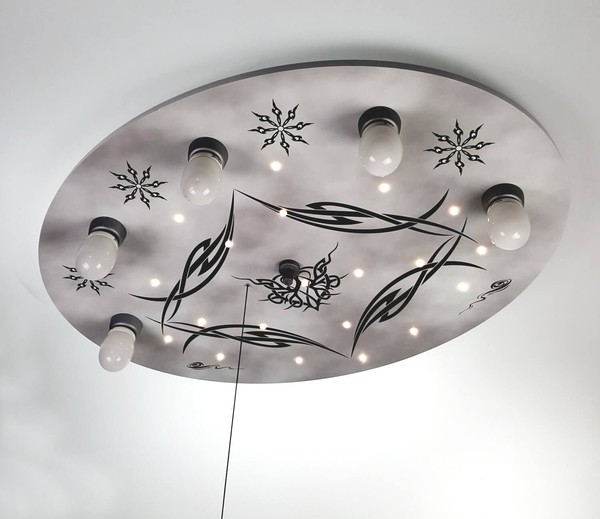 Niermann Gothic LED Deckenleuchte 5fach E14 Multicolor, Bunt Made in Germany