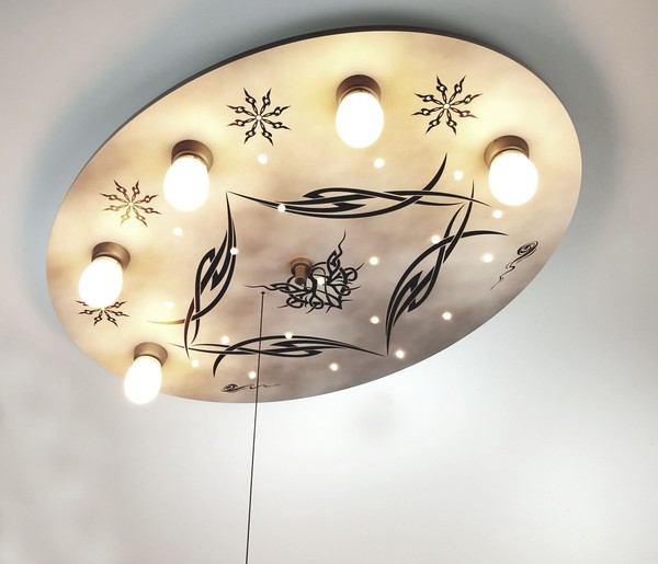 Niermann Gothic LED Deckenleuchte 5fach E14 Multicolor, Bunt Made in Germany