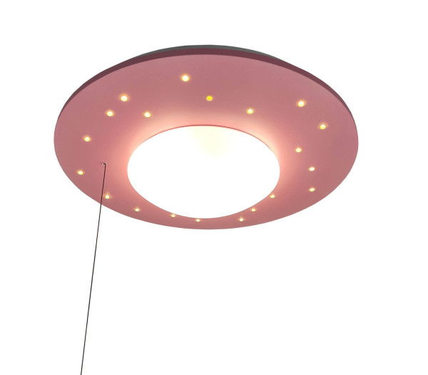 Niermann Starlight LED Deckenleuchte E27 Rosa Made in Germany