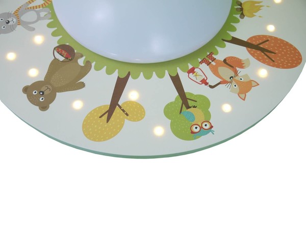 Niermann Waldtiere LED Deckenleuchte E27 Multicolor, Bunt Made in Germany