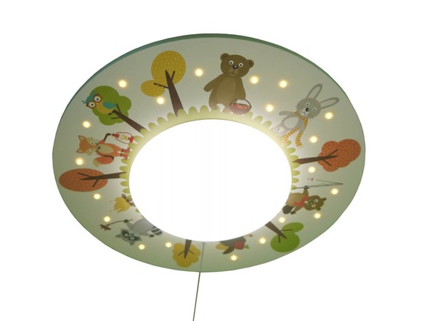 Niermann Waldtiere LED Deckenleuchte E27 Multicolor, Bunt Made in Germany