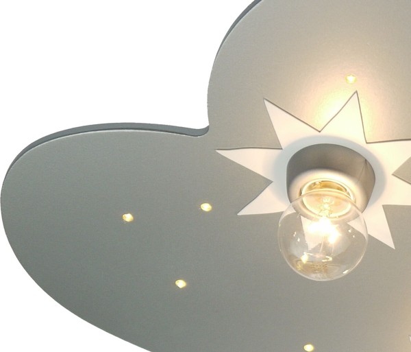 Niermann Wolke, Titan LED Deckenleuchte 5fach E14 Silber Made in Germany