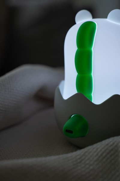 Mega Light Eggy & Friends LED Nachtlicht Warmweiss dimmbar Diggy Dino 1W Weiß/Grün