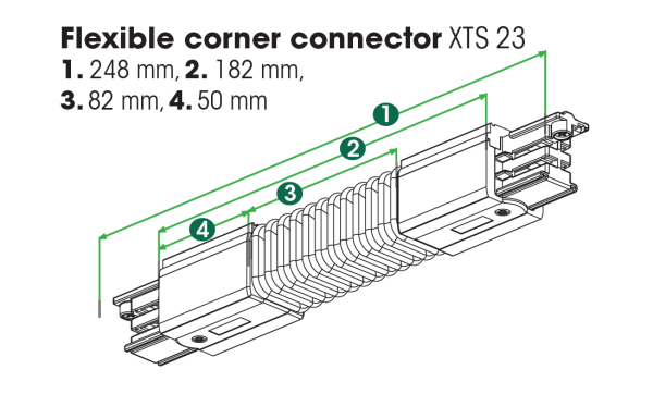 Nordic Global Trac Gelenk-Verbinder 3-Phasen XTS24-2 schwarz