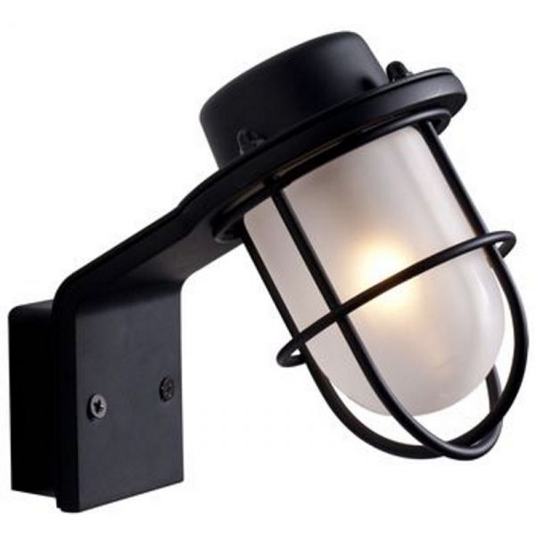 Nordlux 62329903 Marina G9 Wandleuchte Metall Glas Schwarz IP44 wasserdicht