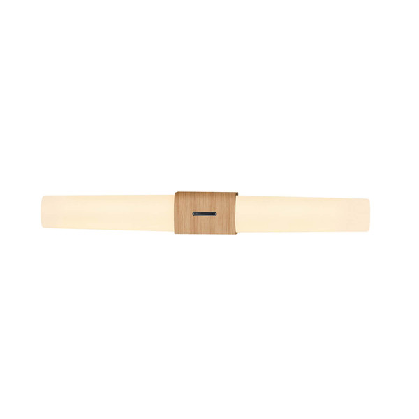 Nordlux 2015311004 HELVA Double Basic LED Wandleuchte 9W Warmweiss Holzfolie IP44