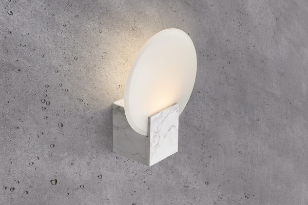 Nordlux 2015391020 HESTER LED Wandleuchte 9,5W Dimmbar Warmweiss Marmor IP44