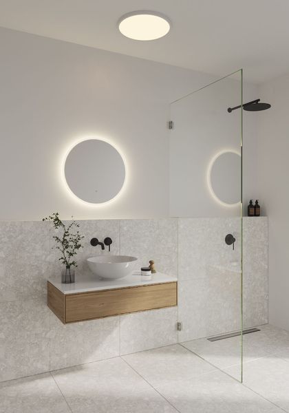 Nordlux Dovina runde LED Spiegelampe, Badezimmer-Wandleuchte IP44 60cm 2310251000