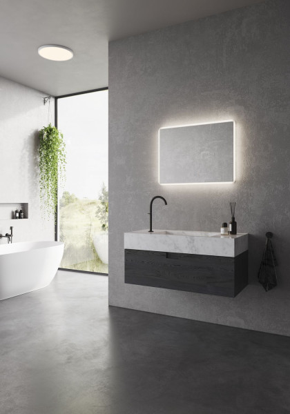 Nordlux Dovina LED Spiegelleuchte, Bad-Wandleuchte IP44 60x80cm indirektes Licht 2310271000