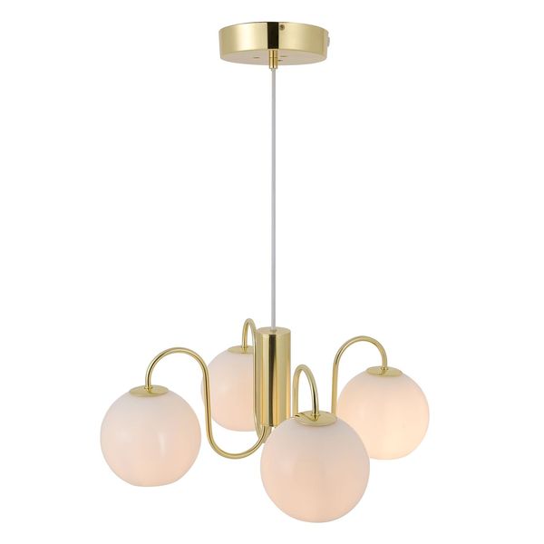 Nordlux Franca Glas-Pendelleuchte 4xE14 Messing Pendellampe 2312543035