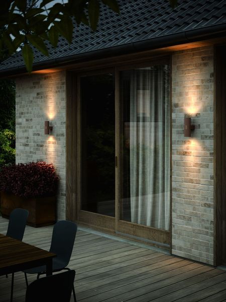 Nordlux Kyklop Ripple Wandleuchte GU10 IP54 Rost 2318051009