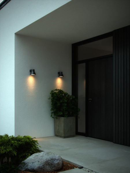 Nordlux Kyklop Cone Wandleuchte GU10 IP54 Schwarz 2318071003
