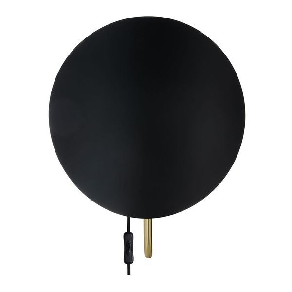 Nordlux Spargo Wandleuchte E27 indirekte Wandlampe mit Schalter Schwarz/Messing 2320361003
