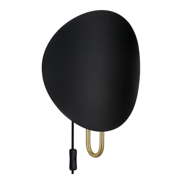 Nordlux Spargo Wandleuchte E27 indirekte Wandlampe mit Schalter Schwarz/Messing 2320361003