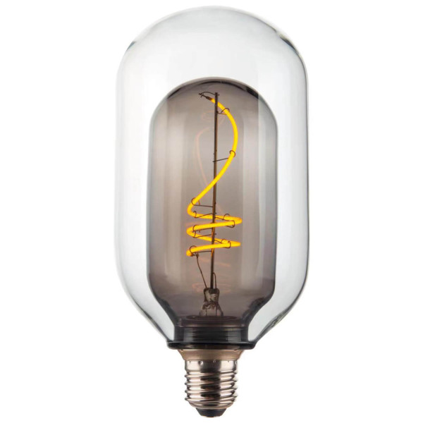 Nordlux 2480052747 DecoE27 T95 BSF LED E27 Leuchtmittel 4,1W Dimmbar Extra-warmweiss Rauchfarben