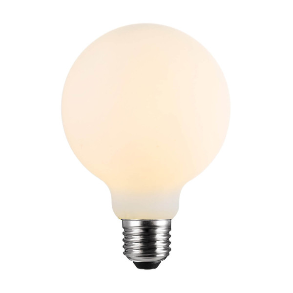 Nordlux 2480082701 DecoE27 G125 Dim LED E27 Leuchtmittel 7,1W Dimmbar Warmweiss Opal weiss