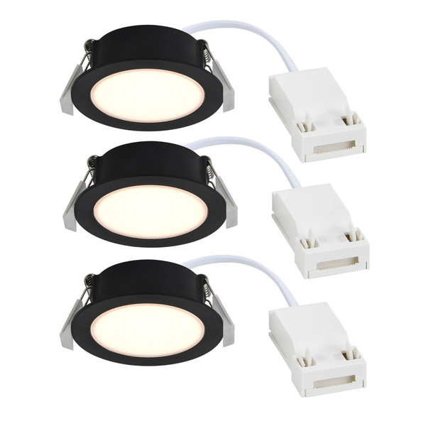 Nordlux 2510400103 Olea 3-Kit LED Einbaustrahler 4,4W Warmweiss Schwarz IP65