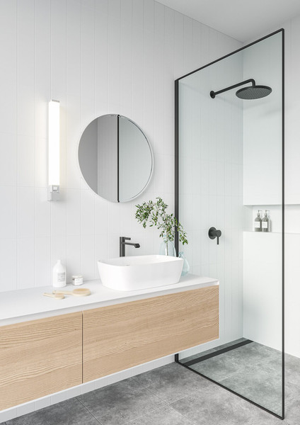 Nordlux 2510451001 SJAVER Bath LED Wandleuchte 15W Dimmbar steuerbare Lichtfarbe Weiss IP44