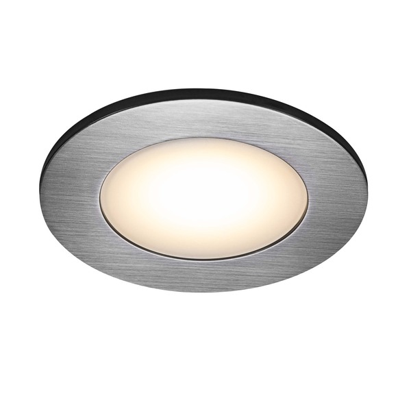 Nordlux Leonis 2700 3er-Pack LED Einbauleuchte 3x4.5W Warmweiss Nickel IP65 wasserfest 49160155