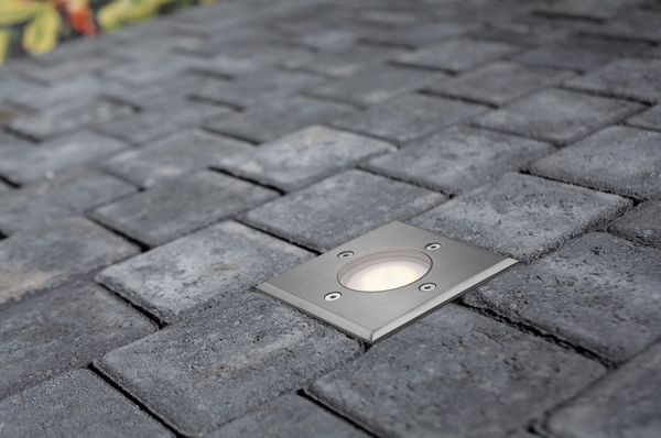 Nordlux 83840034 Pato Square Gehweg Boden-Einbauleuchte GU10 Metall Glas Edelstahl IP65