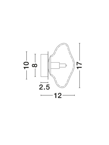 Nova Luce Wandleuchte King G9 Altmessing Glas Metall Ø17cm 9006033
