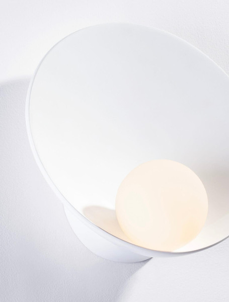 Nova Luce Wandleuchte Minim G9 Weiß Opal Stahl Glas Ø23cm 9006090