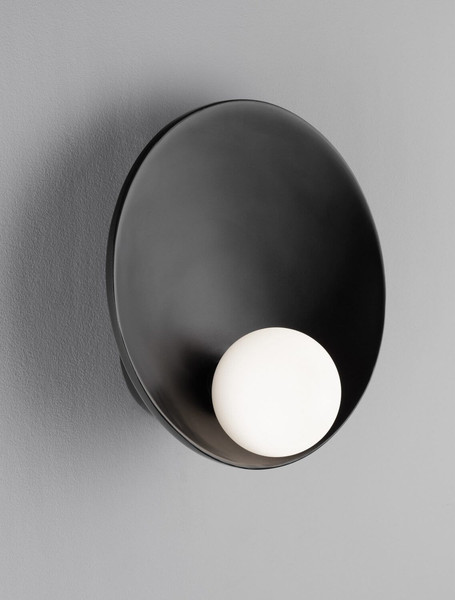 Nova Luce Wandleuchte Minim G9 Schwarz Opal Stahl Glas Ø23cm 9006091