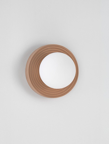 Nova Luce Wandleuchte Orbique G9 Karamell Opal Glas Keramik Ø22cm 9009212