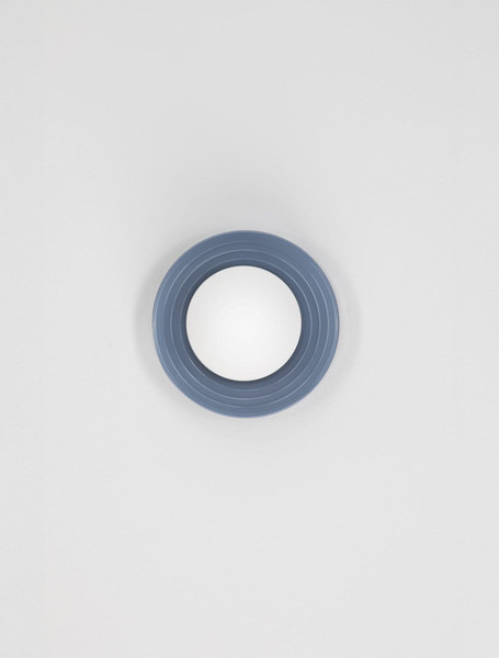 Nova Luce Wandleuchte Orbique G9 Graublau Opal Glas Keramik Ø16cm 9009213