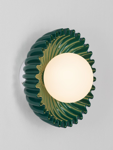 Nova Luce Wandleuchte Petel G9 Jaspis Opal Glas Keramik Ø23,5cm 9009217