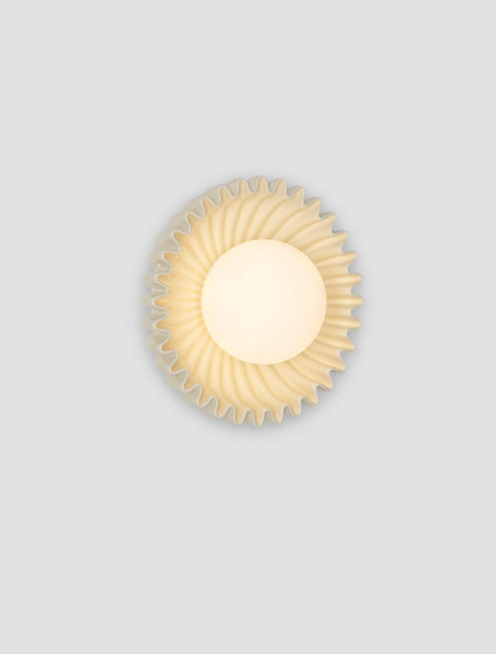 Nova Luce Wandleuchte Petel G9 Creme Opal Glas Keramik Ø23,5cm 9009218