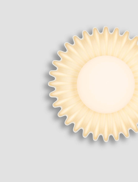 Nova Luce Wandleuchte Petel G9 Creme Opal Glas Keramik Ø23,5cm 9009218