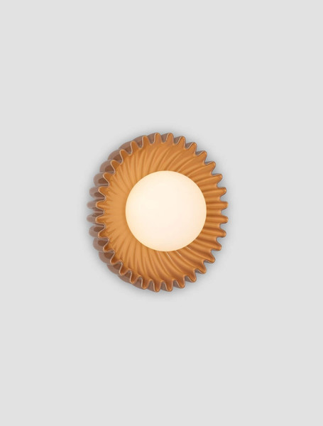Nova Luce Wandleuchte Petel G9 Karamell Opal Glas Keramik Ø23,5cm 9009220