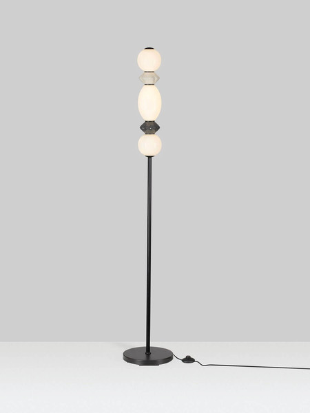Nova Luce LED Stehleuchte Pallina dimmbar 16W warmweiss 3000K Mehrfarbig Glas Metall 160cm 9009309