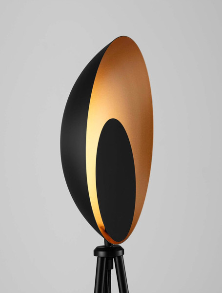Nova Luce LED Stehleuchte Kitro 12W warmweiss 3000K Schwarz Gold Metall 151cm 9011320