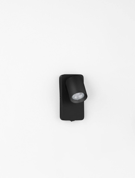 Nova Luce Wandleuchte Cosmina schwenkbar GU10 Schwarz Aluminium Ø11cm 9011338