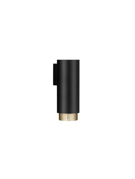Nova Luce Wandleuchte Nessi GU10 Schwarz Gold Aluminium Ø6cm 9011405