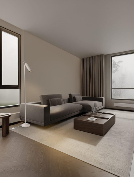 Nova Luce Stehleuchte Nessi schwenkbar GU10 Weiß Schwarz Aluminium 160cm 9011410