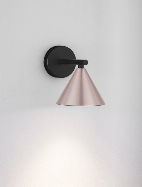 Nova Luce Wandleuchte Conico GU10 Kaffeebraun Schwarz Aluminium Ø12cm 9011427